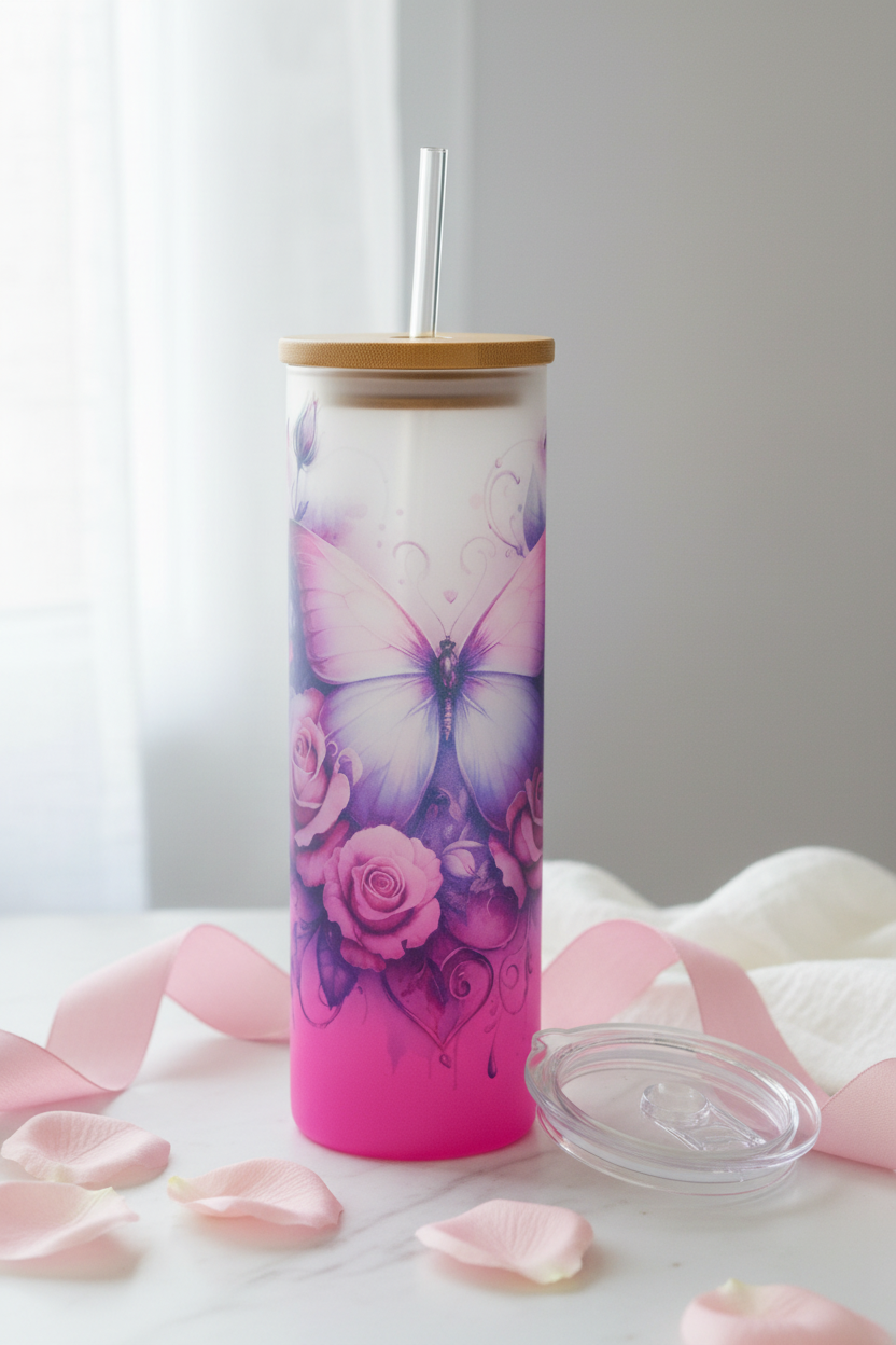Ethereal Butterfly Rose - Both Lids