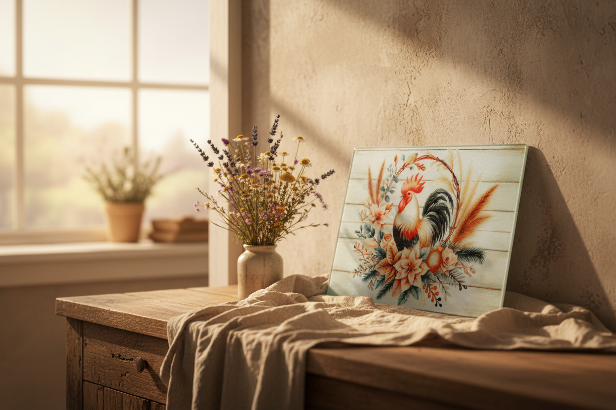 Farmhouse Rooster Cutting Board – Farmhouse Setting