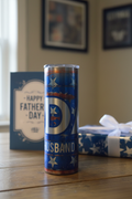 Superhero Husband tumbler with Father's Day gift setting