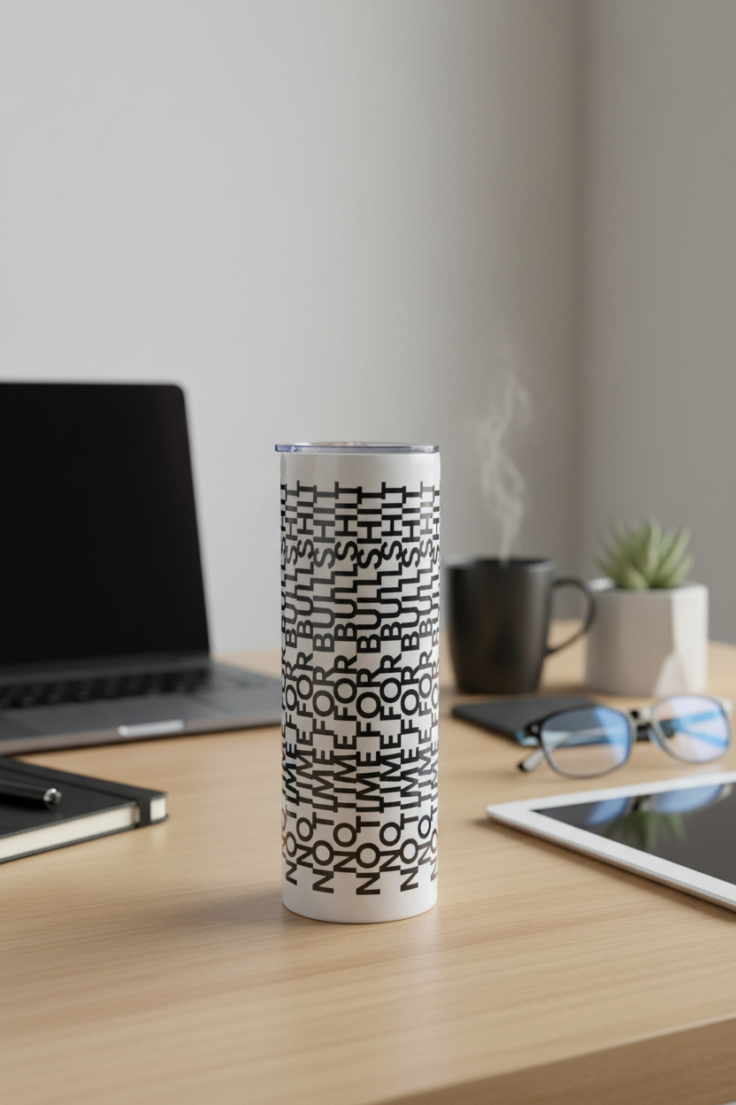 No Time For Bullsh*t Tumbler — Desk