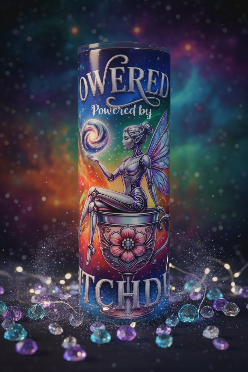 Powered by Bitch Dust Tumbler Enhanced
