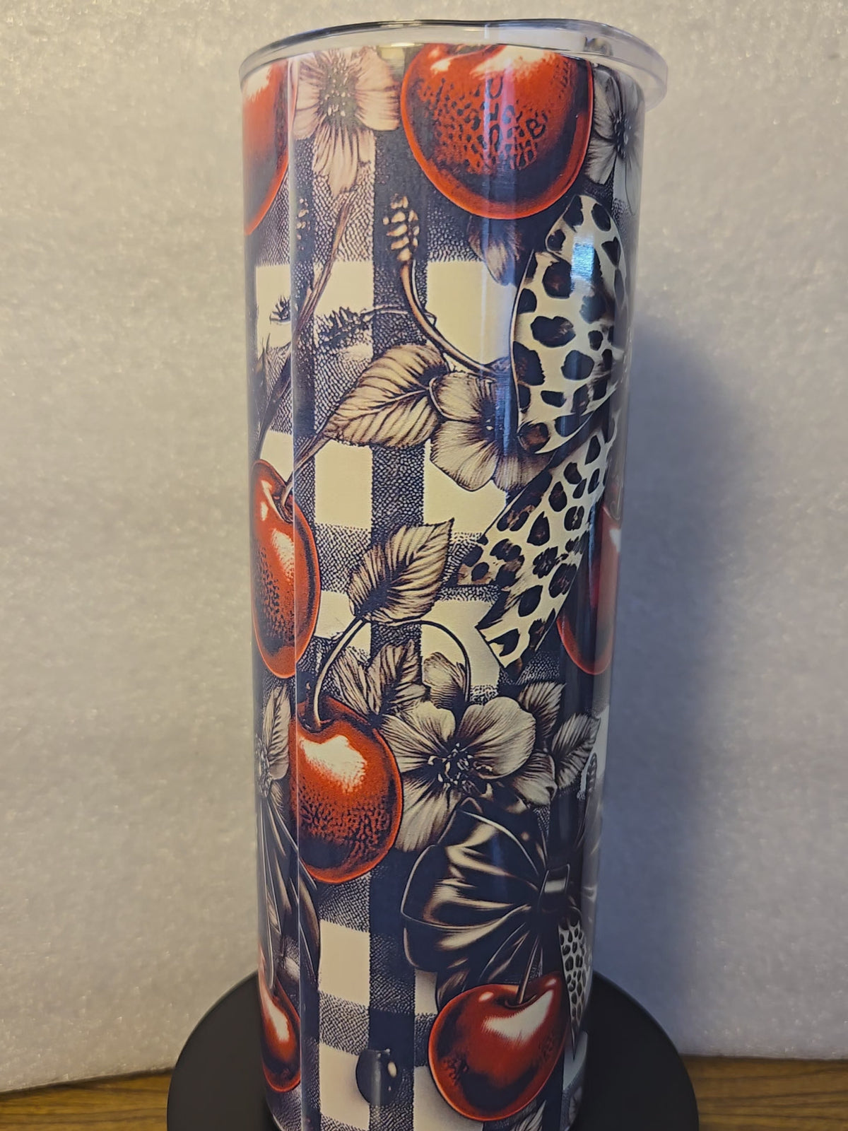 Cherry Croquet 20 oz Stainless Steel Skinny Tumbler