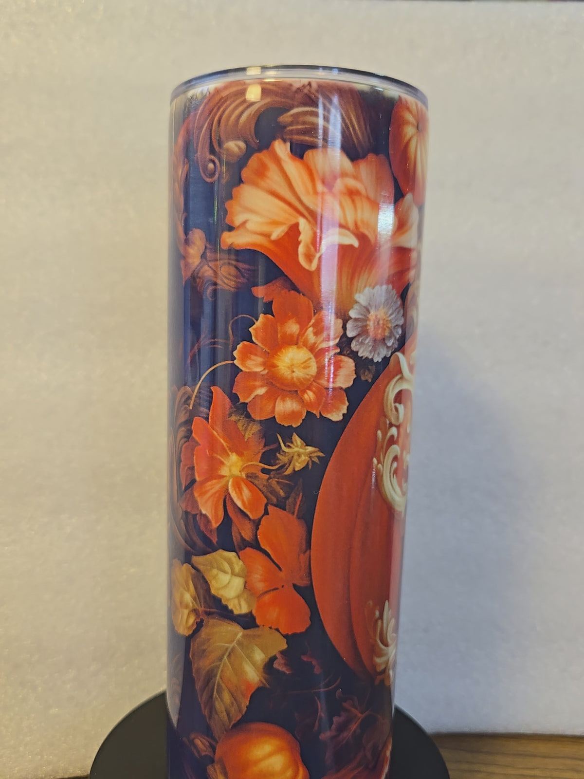 Pumpkin & Floral Skinny Tumbler