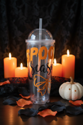 Spooky Season Coquette Bow Tumbler - Dark Feminine Halloween Setting