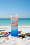 Summer Summer Summer Blue Ombre Glass Tumbler - Beach Setting