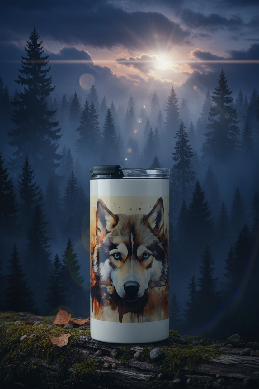 Wolf Tumbler - Wilderness Background
